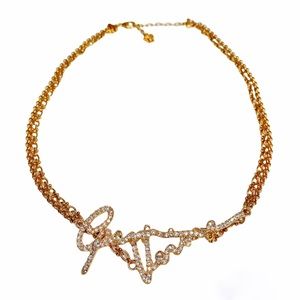 VERSACE Crystal GV Signature Necklace NWT